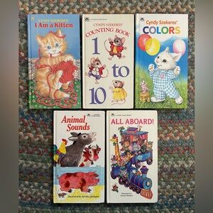 Lot of (5) Vintage Golden Sturdy Books Board Books